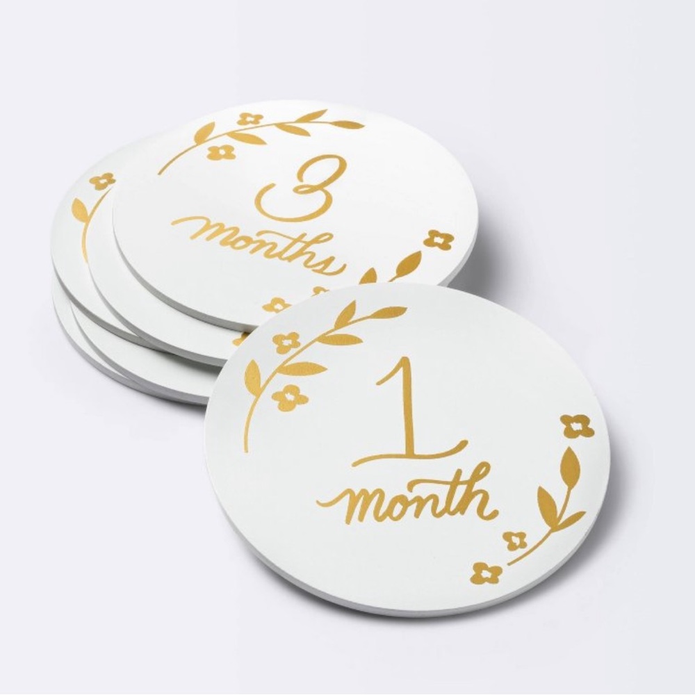 Cloud Island Round Monthly Milestone Cards